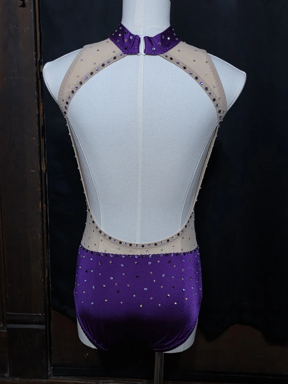 Purple Embellished Kids One-Piece Leotard